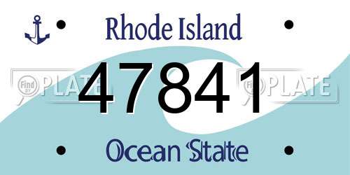 47841 Rhode Island License Plate