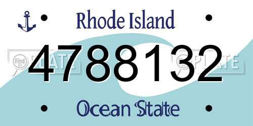 4788132 Rhode Island License Plate