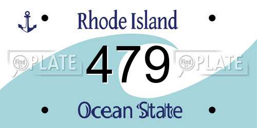 479 Rhode Island License Plate