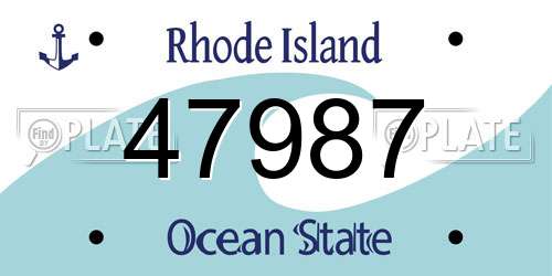 47987 Rhode Island License Plate