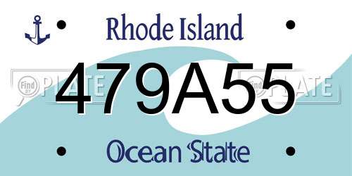 479A55 Rhode Island License Plate