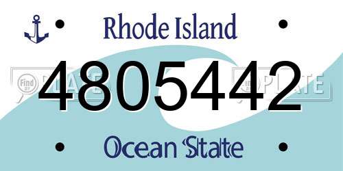 4805442 Rhode Island License Plate