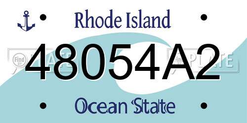 48054A2 Rhode Island License Plate