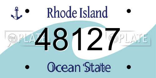 48127 Rhode Island License Plate
