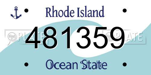 481359 Rhode Island License Plate