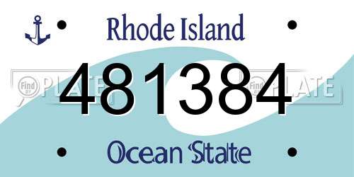 481384 Rhode Island License Plate