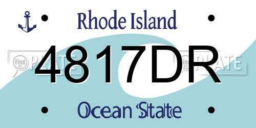 4817DR Rhode Island License Plate