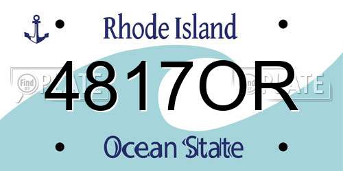 4817OR Rhode Island License Plate