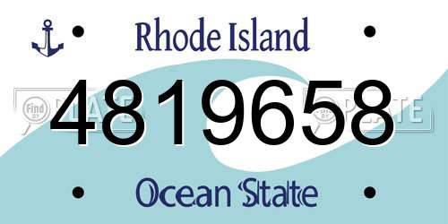 4819658 Rhode Island License Plate