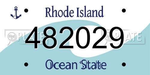 482029 Rhode Island License Plate