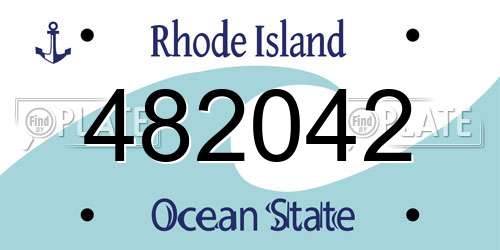 482042 Rhode Island License Plate