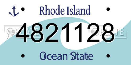4821128 Rhode Island License Plate