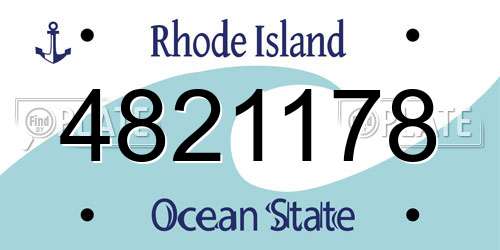 4821178 Rhode Island License Plate