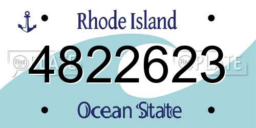 4822623 Rhode Island License Plate