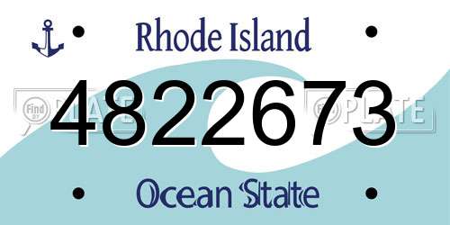 4822673 Rhode Island License Plate
