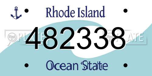 482338 Rhode Island License Plate