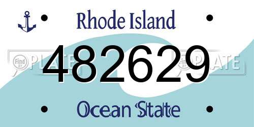 482629 Rhode Island License Plate
