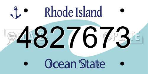 4827673 Rhode Island License Plate