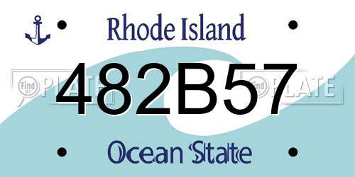 482B57 Rhode Island License Plate