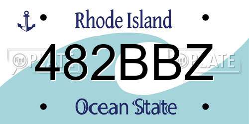 482BBZ Rhode Island License Plate