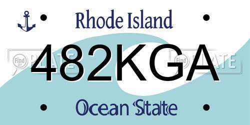 482KGA Rhode Island License Plate