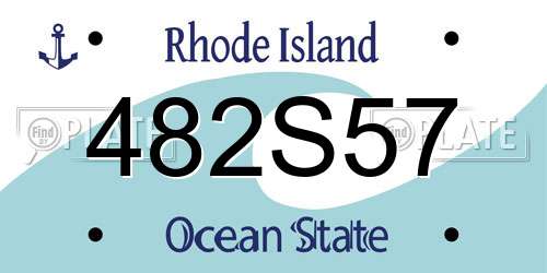 482S57 Rhode Island License Plate