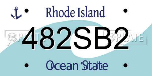 482SB2 Rhode Island License Plate