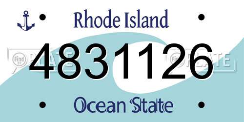 4831126 Rhode Island License Plate