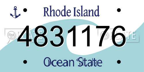4831176 Rhode Island License Plate