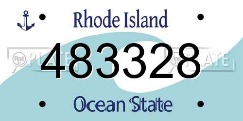 483328 Rhode Island License Plate