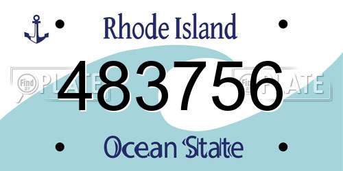 483756 Rhode Island License Plate