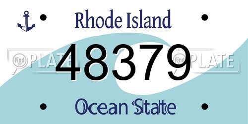 48379 Rhode Island License Plate