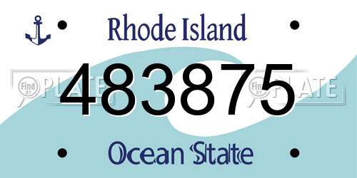 483875 Rhode Island License Plate
