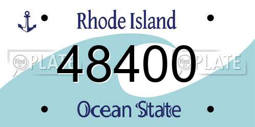 48400 Rhode Island License Plate