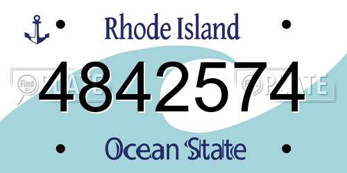 4842574 Rhode Island License Plate