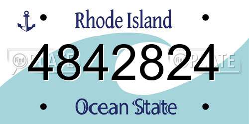 4842824 Rhode Island License Plate