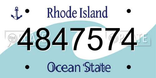 4847574 Rhode Island License Plate