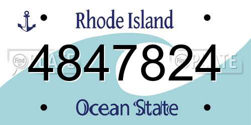 4847824 Rhode Island License Plate