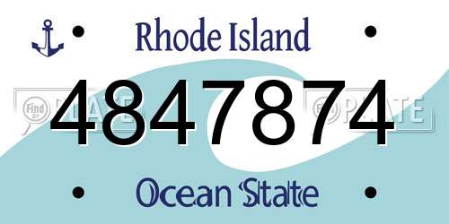 4847874 Rhode Island License Plate