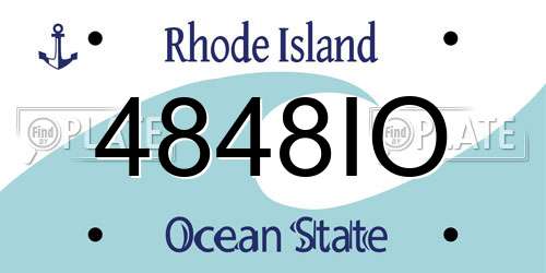 4848IO Rhode Island License Plate