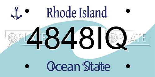 4848IQ Rhode Island License Plate