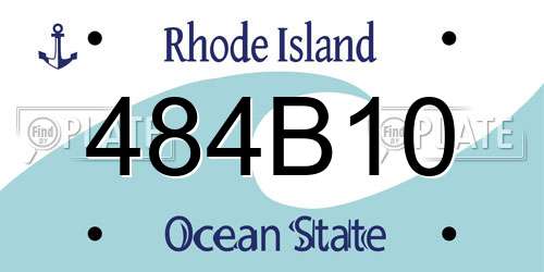 484B10 Rhode Island License Plate