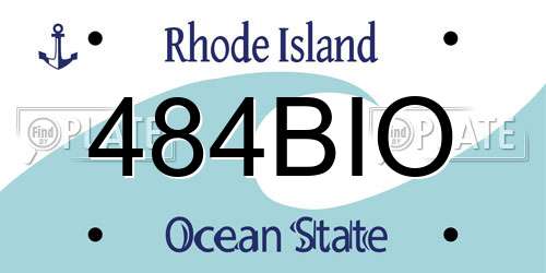 484BIO Rhode Island License Plate