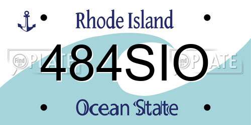 484SIO Rhode Island License Plate
