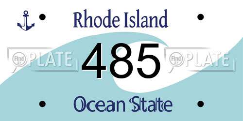 485 Rhode Island License Plate