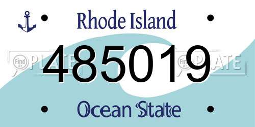 485019 Rhode Island License Plate