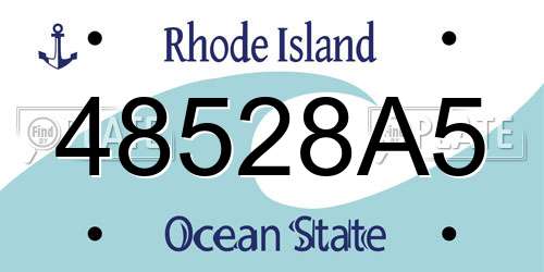 48528A5 Rhode Island License Plate