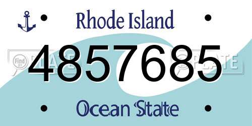 4857685 Rhode Island License Plate
