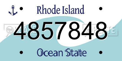 4857848 Rhode Island License Plate