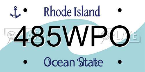 485WPO Rhode Island License Plate
